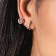 White Cubic Zirconia 14k Yellow Gold Hoops With Velvet Gift Box 0.50ctw