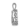 Rhodium Over 14K White Gold Vibrant Diamond Celtic Pendant