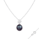 7-8mm Black Cultured Freshwater Pearl Sterling Silver Pendant W/Chain