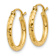 14k Yellow Gold Diamond-Cut 9/16" Round Tube Hoop Earrings