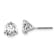 Rhodium Over 14K Gold Certified Lab Grown Diamond 2ct. VS/SI GH+, 3
Prong Screwback Earrings