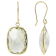 Green Prasiolite 14k Yellow Gold Dangle Earrings 18.00ctw