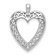 Rhodium Over 14k White Gold Cut-Out Heart Pendant