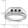 Rhodium Over 14K White Gold Lab Grown Diamond Men's Ring