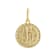 Gemini Zodiac Medallion Pendant In Solid 14K Yellow Gold