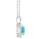 7mm Round Turquoise 1/8 ctw Diamond Rhodium Over Sterling Silver Halo
Pendant with Chain