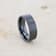 SAN BERNARDINO Brushed Finish Flat Black Titanium Men’s Wedding Band 8mm
