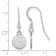 Rhodium Over Sterling Silver NHL New York Islanders LogoArt Dangle Earrings