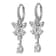Rhodium Over Sterling Silver Fancy Cubic Zirconia Butterfly Dangle
Leverback Earrings