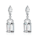 Cascading CZ Drop Earrings In Sterling Silver