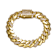 Pave CZ Miami Cuban Curb Link Bracelet In 14K Gold Over Brass