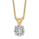 14K Yellow Gold 1.50 ct. 7.5mm Round G H I True Light Moissanite
Solitaire Pendant with Chain