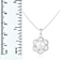 9-10mm Button White Cultured Freshwater Pearl and CZ Rhodium Over
Sterling Silver Pendant