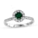 0.58ctw Emerald and Diamond Ring in 14k White Gold