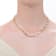 Pave CZ Chain Necklace In 14K Gold Over Sterling Silver