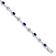 Rhodium Over 10k White Gold Oval Shaped Blue and Round Shaped White
Sapphire Bracelet