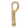 14K Yellow Gold Lab Grown Diamond Letter I Initial Pendant