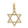14k Yellow Gold Textured Star of David Pendant
