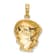 14k Yellow Gold Textured Boy Head pendant