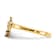 14K Yellow Gold Cubic Zirconia Cross Baby Ring