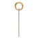 14k Yellow Gold Polished Razor Blade Charm