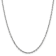 14K White Gold 3mm Diamond-cut Round Open Link Cable Chain Necklace