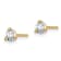 White Lab-Grown Diamond 14k Yellow Gold G-H SI Martini Stud Earrings 0.33ctw