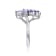 Marquise Blue Tanzanite Sterling Silver Cluster Ring, 1.28ctw