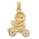 14k Two-tone Gold Little Boy On Bicycle Charm