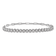 Rhodium Over Sterling Silver Bezel Set Cubic Zirconia and Paperclip Link Bracelet