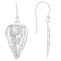 Heart Drop Earrings In Sterling Silver