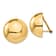 14k Yellow Gold 20mm Half Ball Non-Pierced Stud Earrings