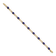 14k Yellow Gold and Rhodium Over 14k Yellow Gold Diamond and Sapphire Bracelet