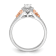 14K Two-tone Lab Grown Diamond Halo Engagement Ring 0.804ctw