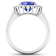 3.97ctw Violet Tanzanite and Diamond 14K White Gold Halo Ring