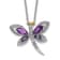 Rhodium Over Sterling Silver Amethyst, Iolite, and Diamond Dragonfly
18" with 2" Extension Necklace