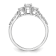 Rhodium Over 14K White Gold Lab-Grown Diamond SI1/SI2, G H I, 3-Stone
Engagement Ring