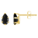 6x4mm Pear Shape Black Onyx 10k Yellow Gold Stud Earrings