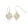 Pave CZ Drop Earrings In 14K Gold Over Brass