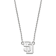 Rhodium Over Sterling Silver MLB LogoArt San Diego Padres S-D Pendant Necklace