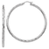 Rhodium Over 14k White Gold 2 3/8" Diamond-Cut Hoop Earrings