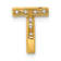 14K Yellow Gold Diamond Letter T Initial Charm