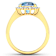 3.33ctw Blue Aquamarine and Diamond 14K Yellow Gold Halo Ring