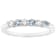 Aquamarine And Zircon Band Ring In Sterling Silver