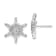 Rhodium Over 14K White Gold Lab Grown Diamond SI1/SI2, G H I, Star Post Earrings