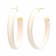 14K Yellow Gold Over Sterling Silver XL Oval Illusion Nude Acrylic Hoops
in Ivory