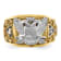 10K Two-Tone Yellow and White Gold Men's Textured and Enameled 33rd
Degree Masonic Ring