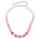 Sterling Silver Pink Agate, Pink Jadeite, Rose Quartz, Crystal Necklace