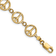 14k Yellow Gold Polished Peace Sign Link Bracelet