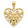 14k Yellow Gold Fancy Heart Pendant